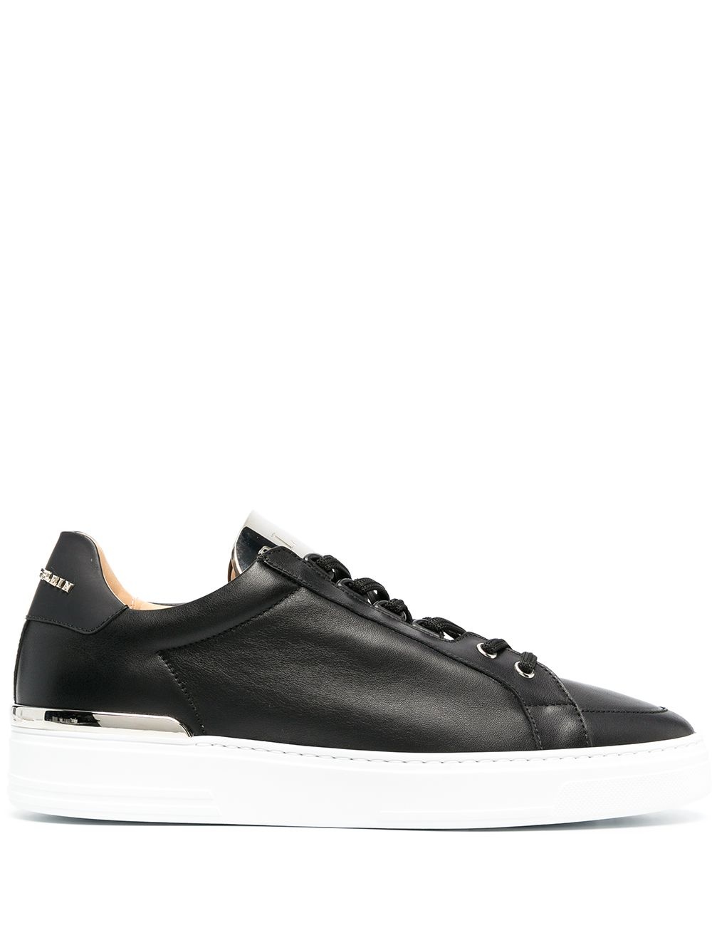 tonal leather trainers - 1