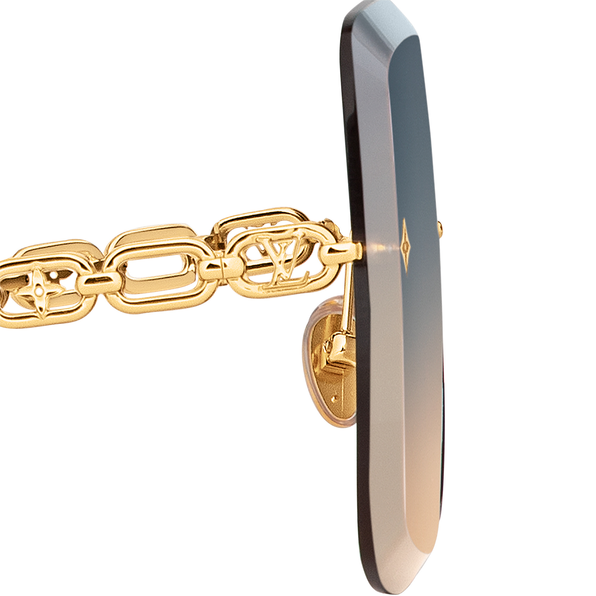 Louis Vuitton - LV Jewel Square Sunglasses - Metal - Gradiant Blue - Size: U - Luxury