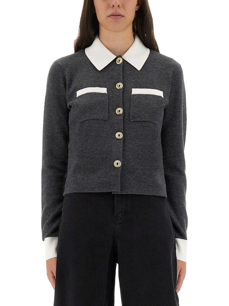 Self-Portrait Women Cardigan With Contrasting Collar - 1