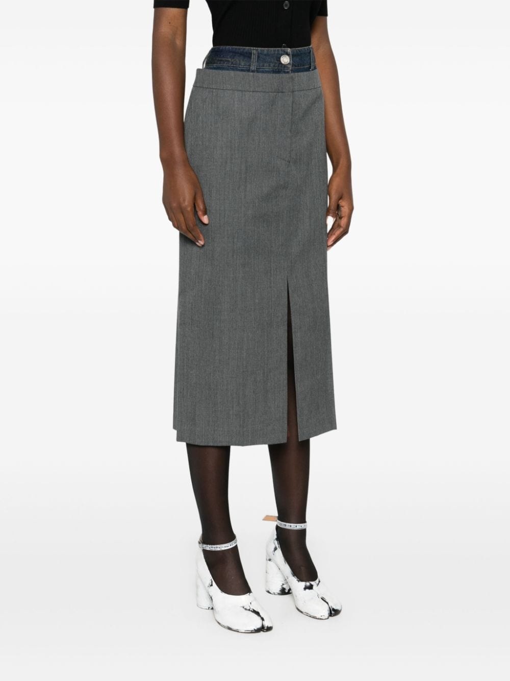 layered midi skirt - 3