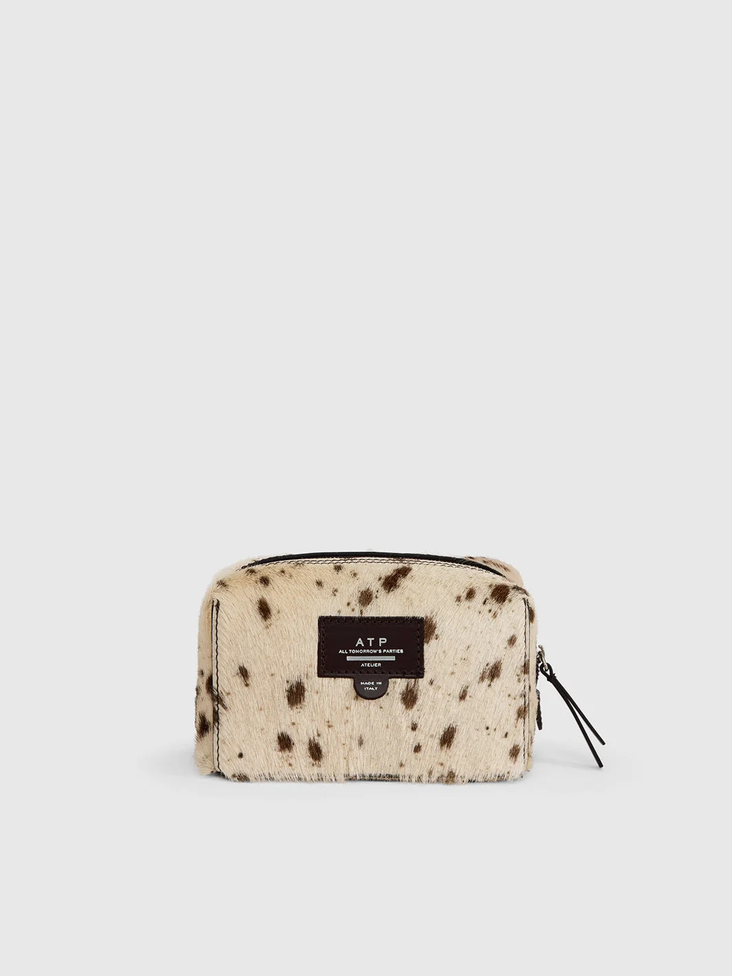 Capanne Mandorla Printed Mini Cow Beauty Bag - 1