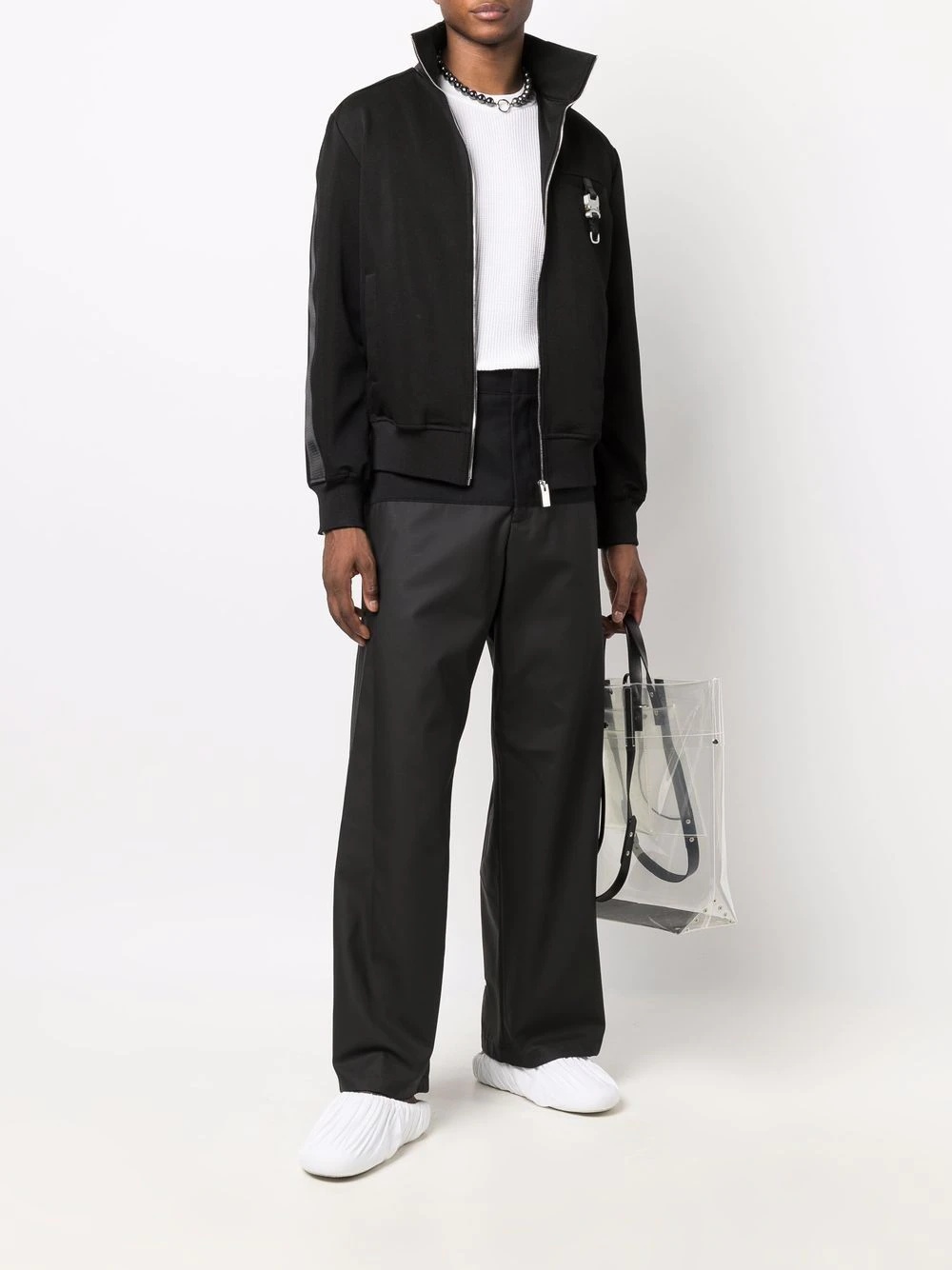 two-toned straight trousers - 2