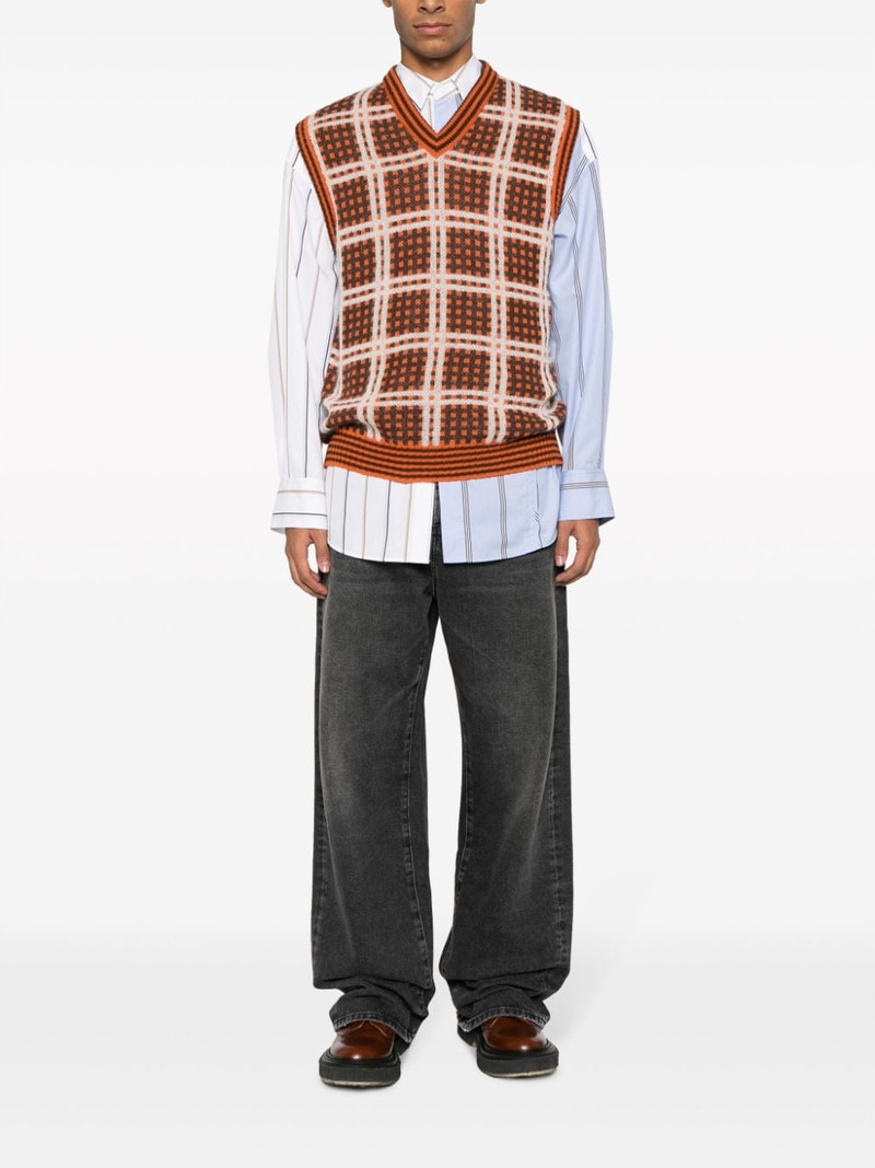 Marni V-neck virgin wool-blend vest outlook