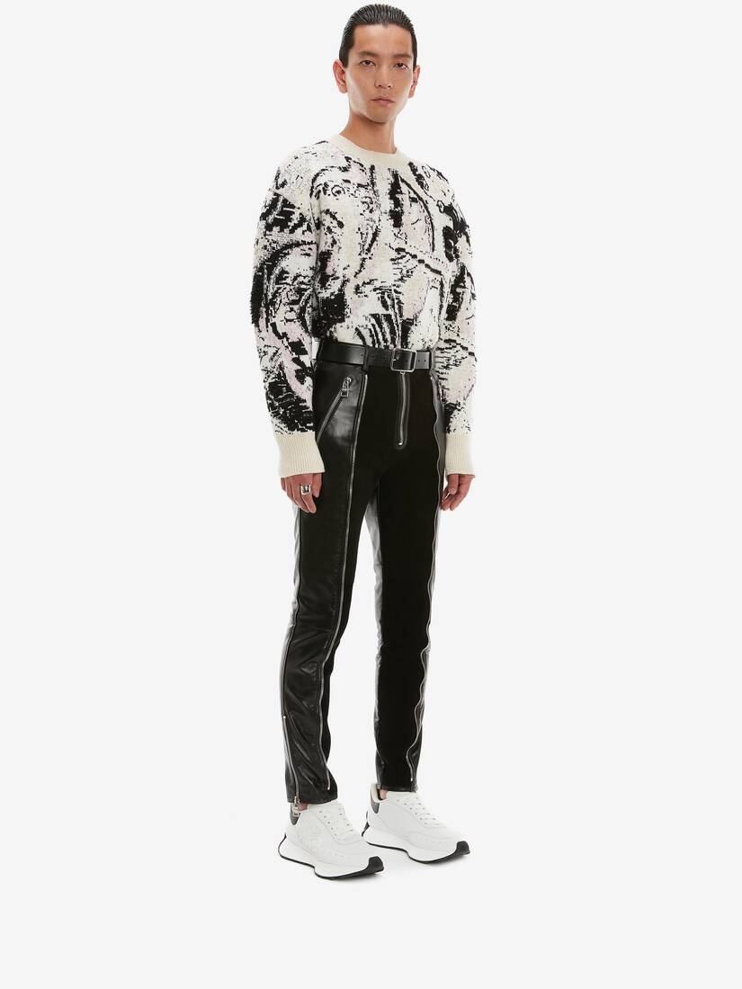 William Blake Dante Jacquard Jumper in Ivory/black - 3