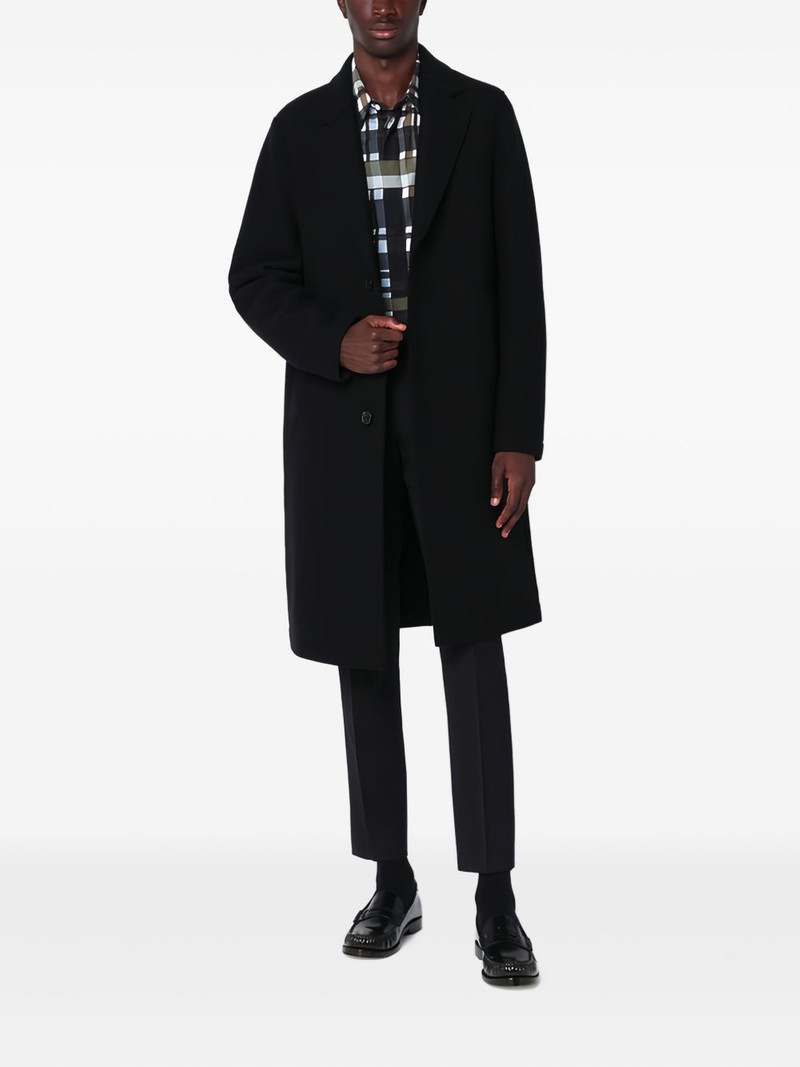 Harris Wharf London virgin wool single-breasted coat outlook