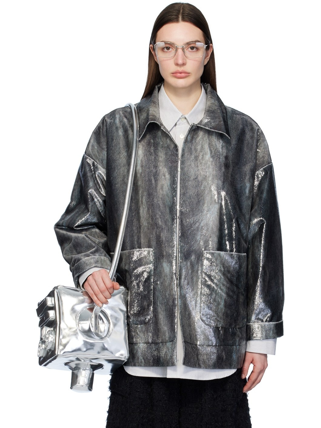 Gray Summer Fur Jacket - 1