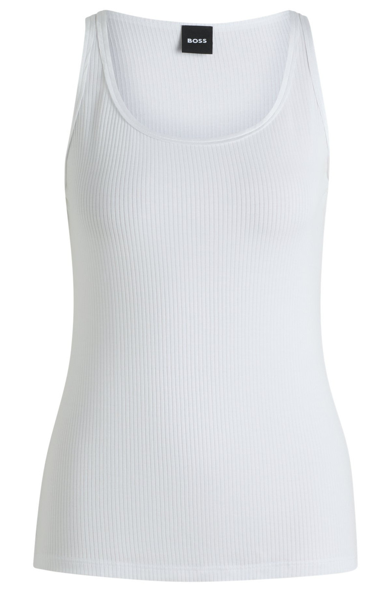 SHEER TANK TOP WITH RIBBED STRUCTURE 1