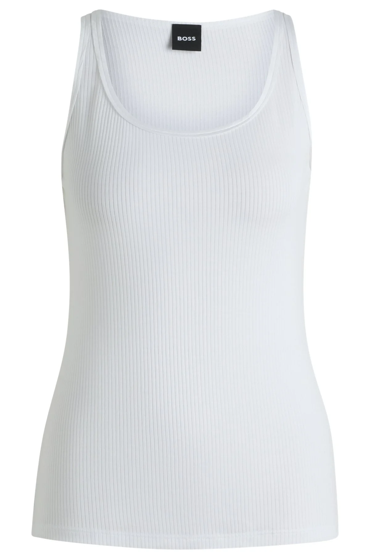 SHEER TANK TOP WITH RIBBED STRUCTURE - 1