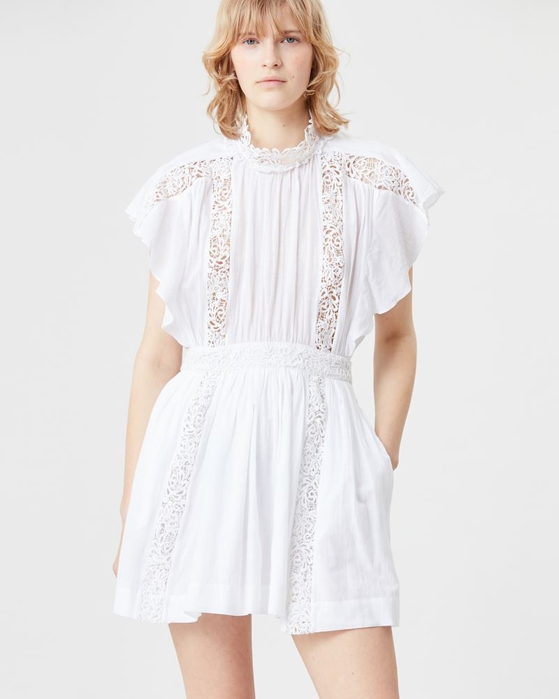 GISELE LACY COTTON MINI DRESS - 4