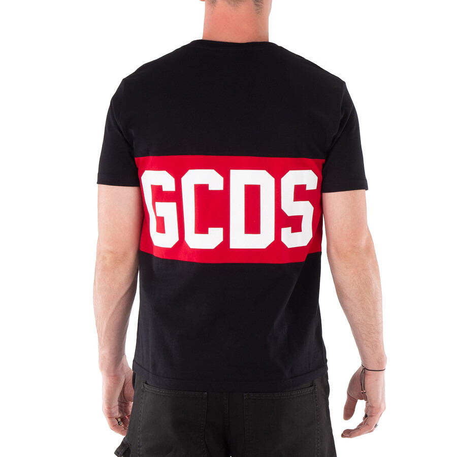 GCDS Black Logo Band Cotton T-Shirt - 3