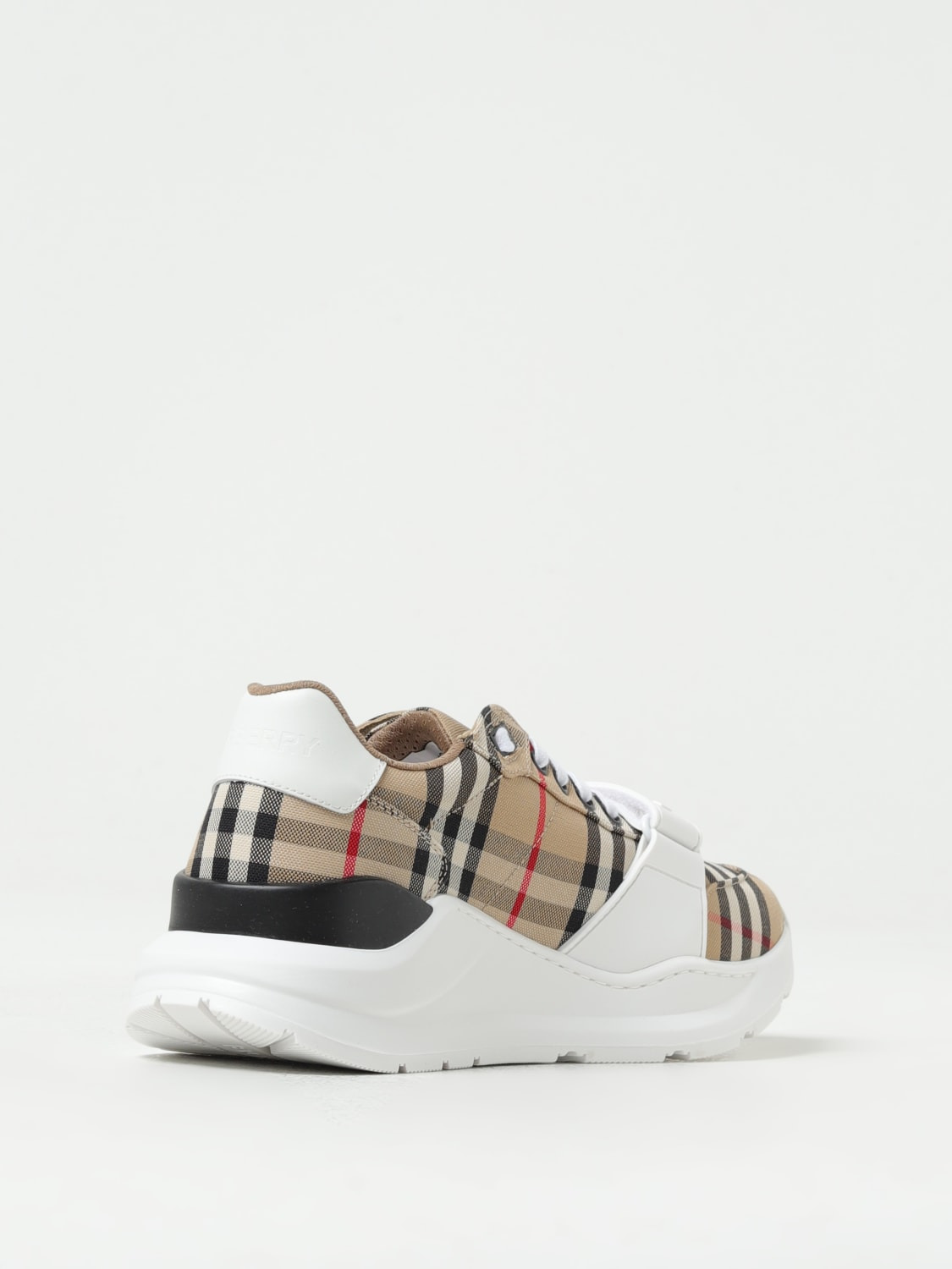 Burberry cotton sneakers with check pattern - 3