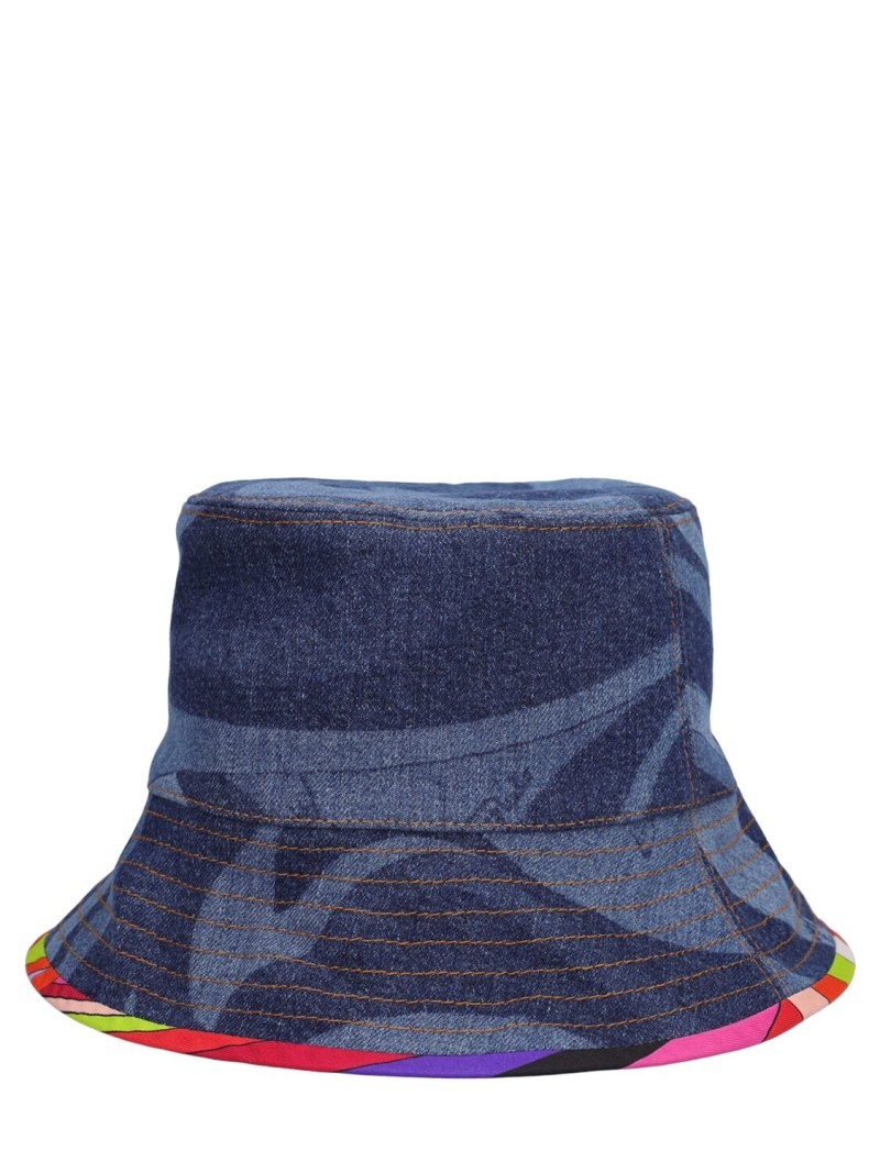 Lasered denim bucket hat - 5