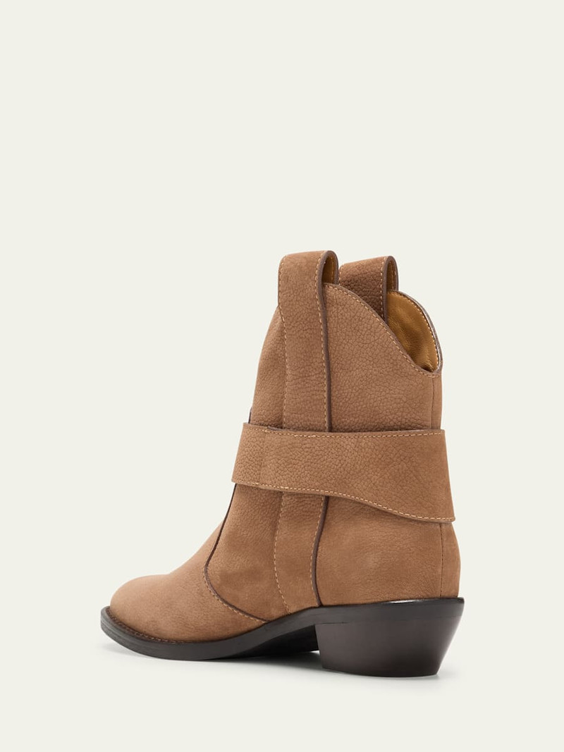 See by Chloé Leather Ring Harness Ankle Booties outlook