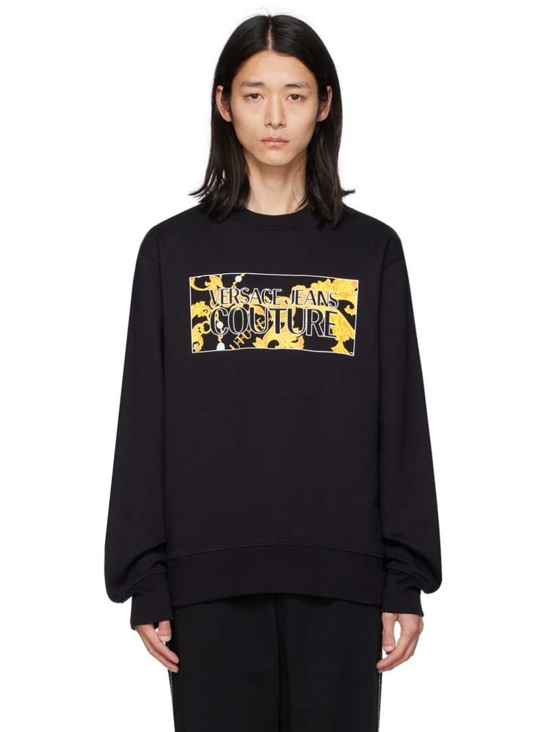 Black Printed Sweatshirt - 1