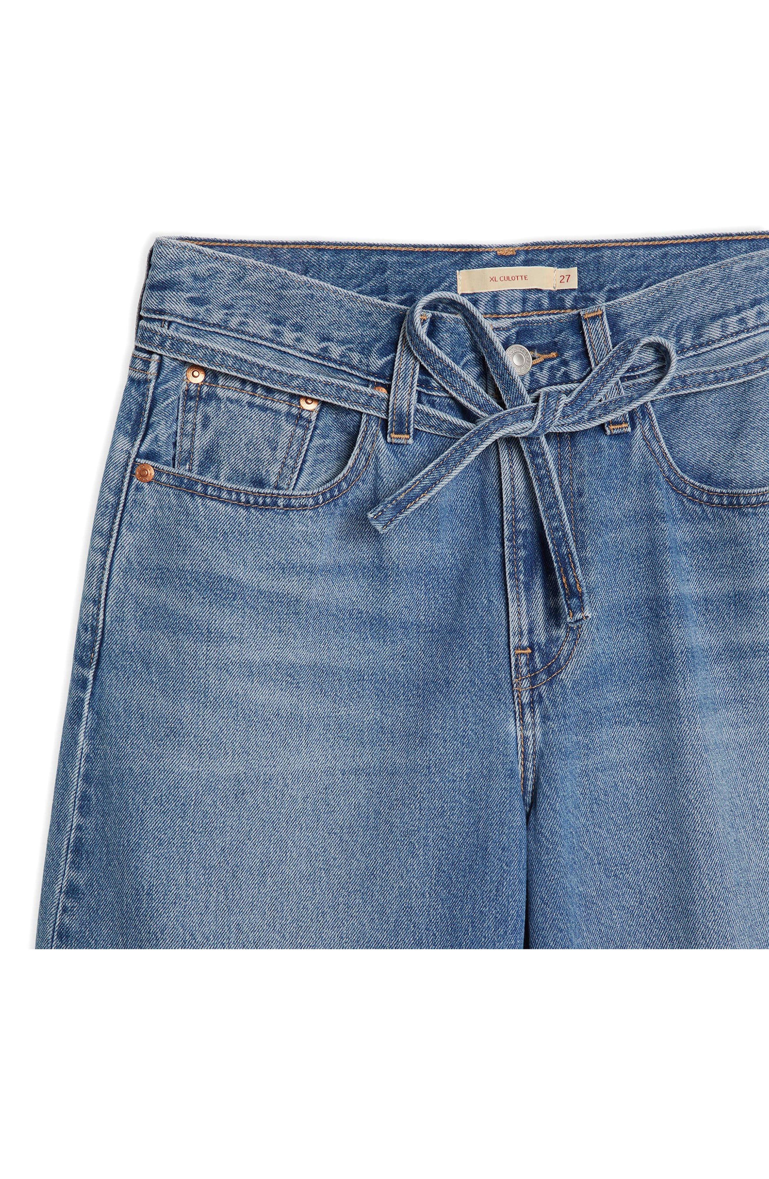 levi's XL High Waist Wide Leg Culotte Jeans in Hot And Cold at Nordstrom - 9