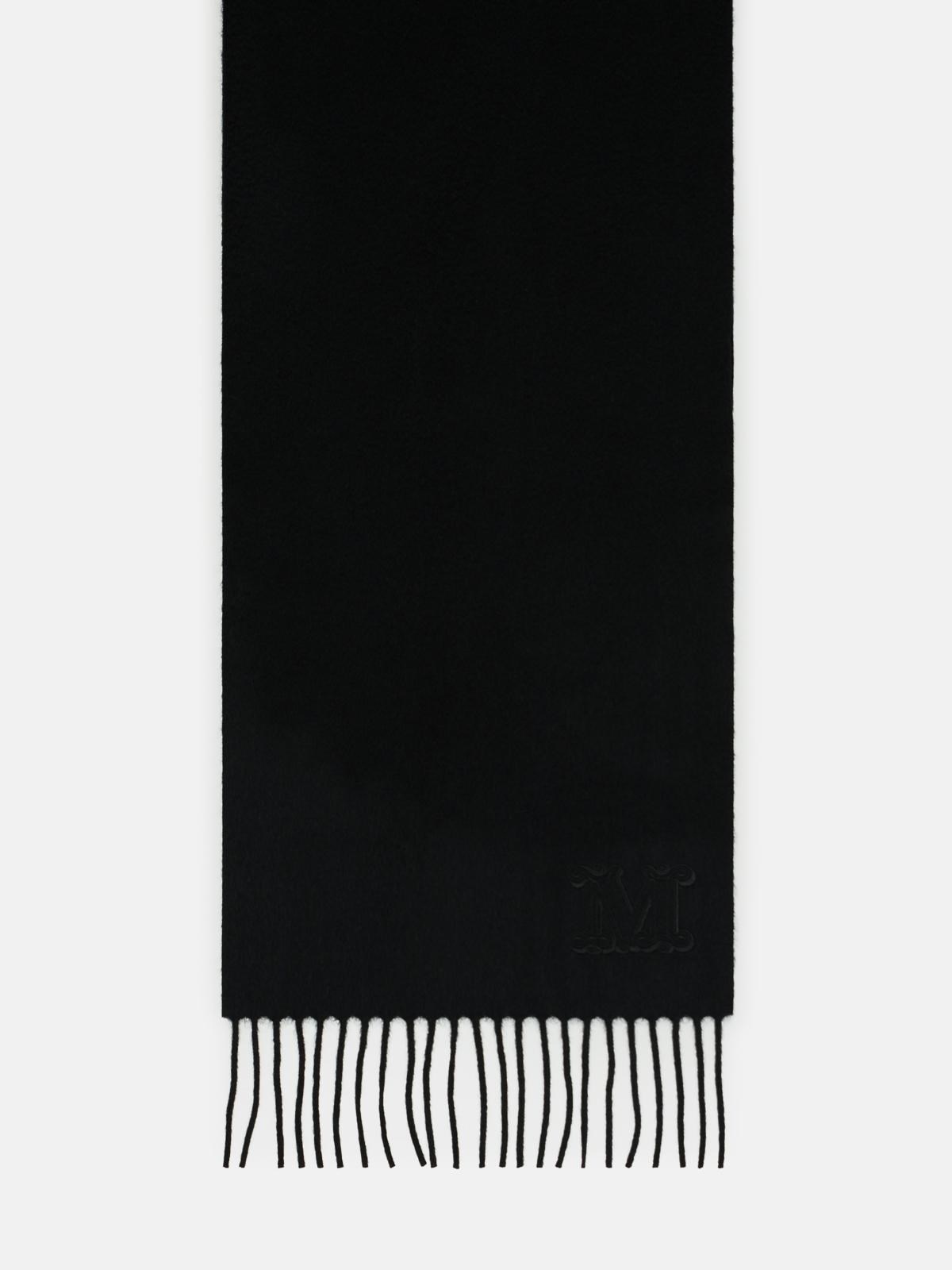 'WSDALIA' BLACK CASHMERE SCARF - 1