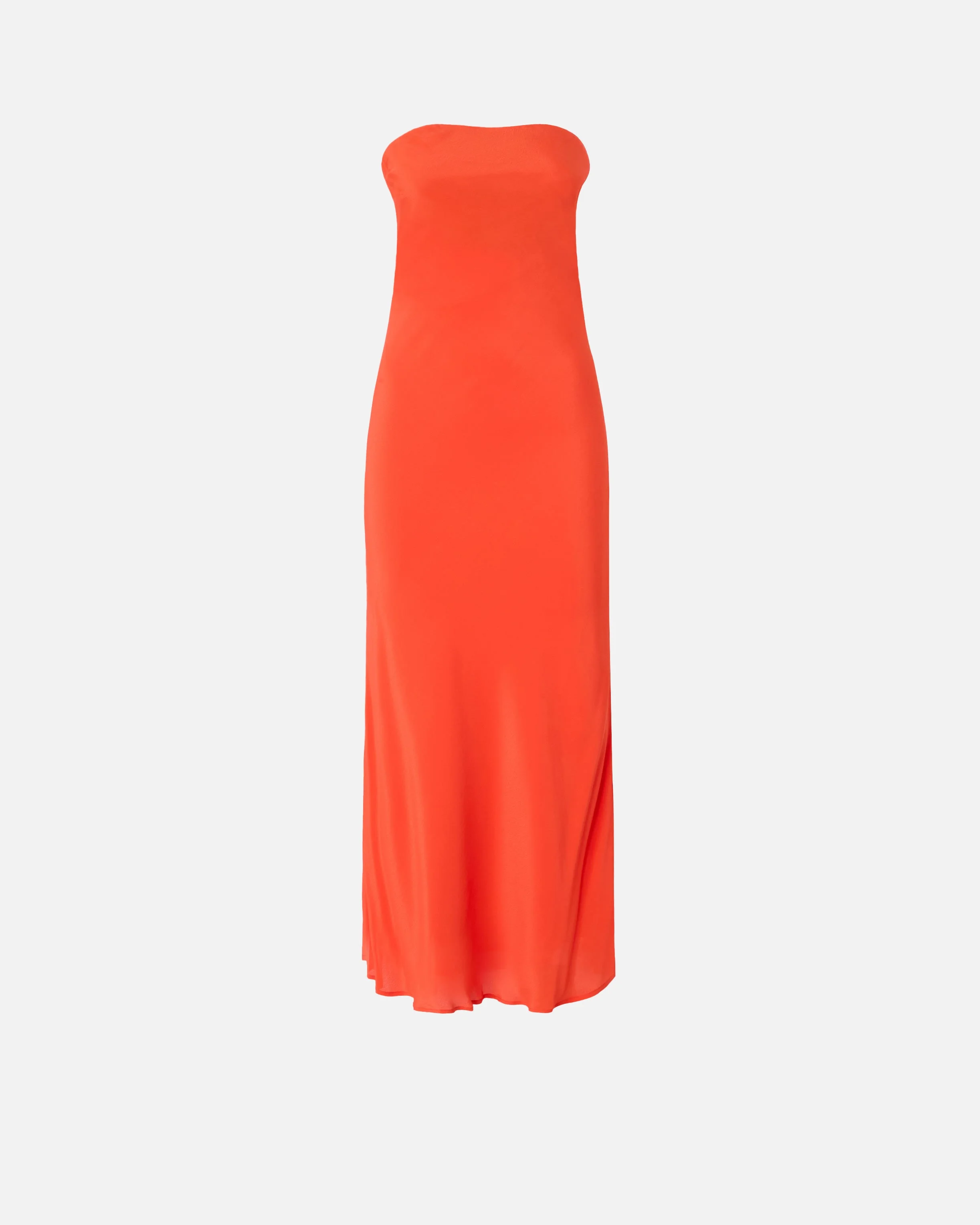 LONG BANDEAU DRESS IN VISCOSE AND SILK CRÊPE DE CHINE - 1