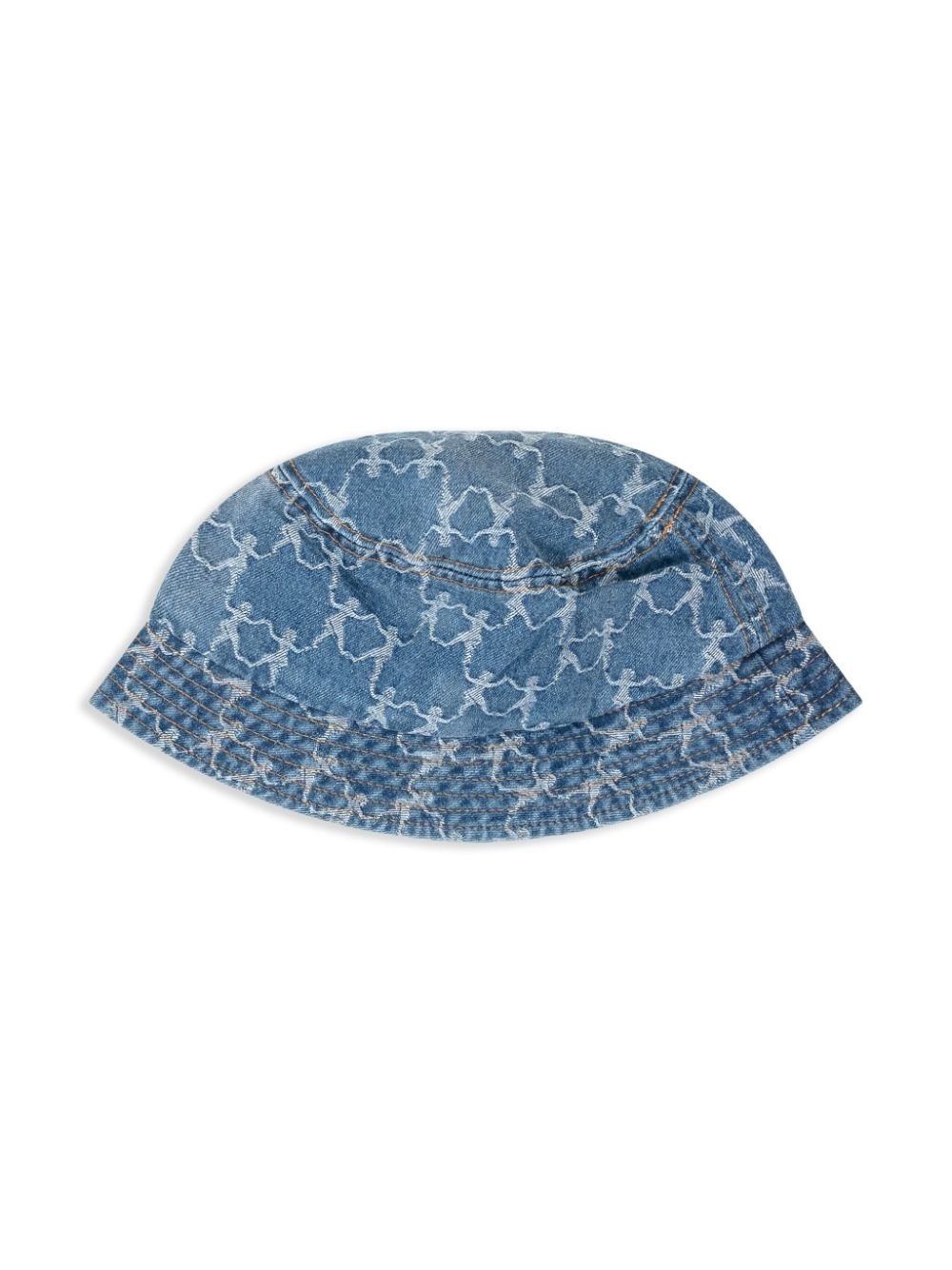 jacquard denim hat - 2