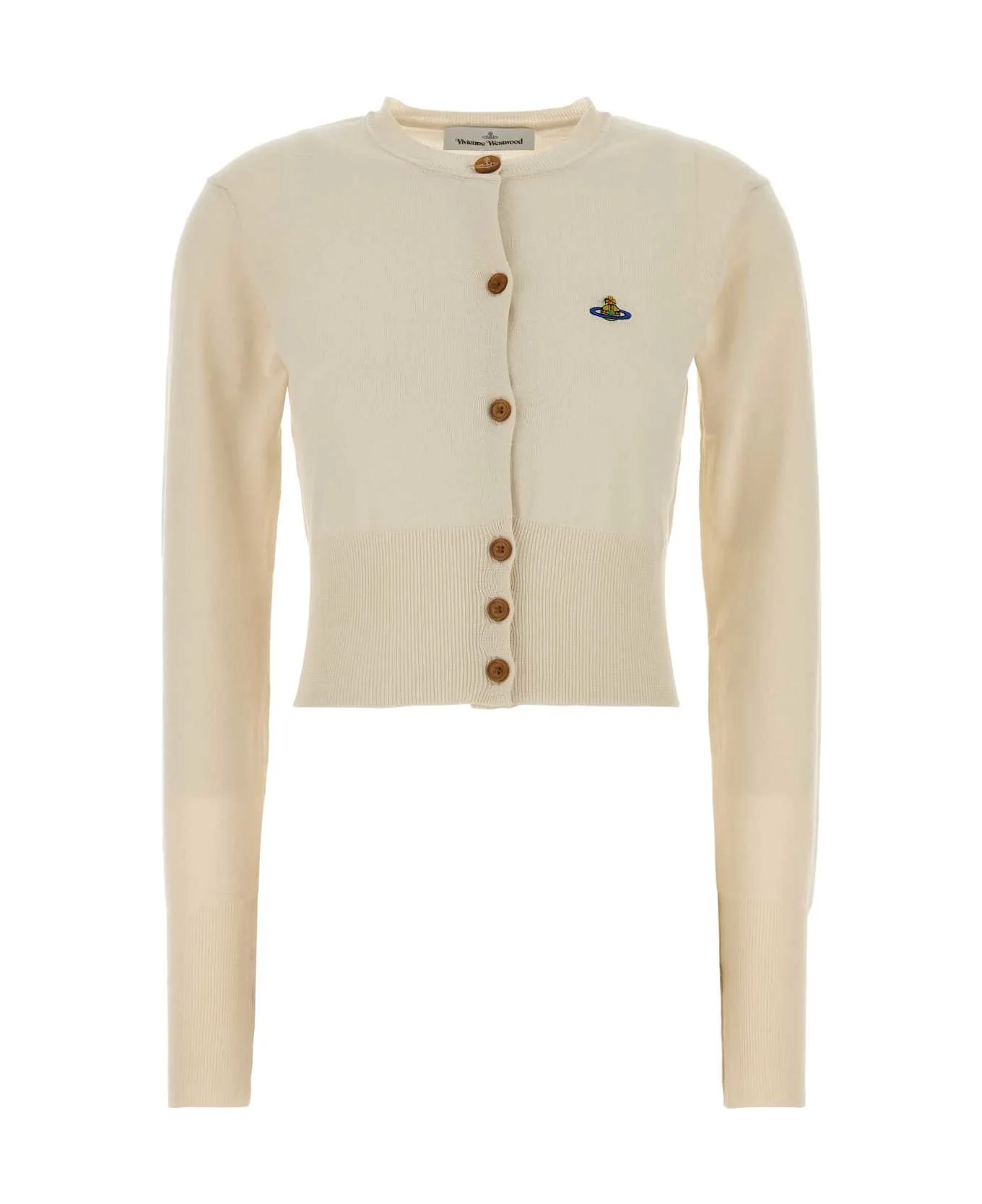 Ivory Cotton Bea Cardigan - 1