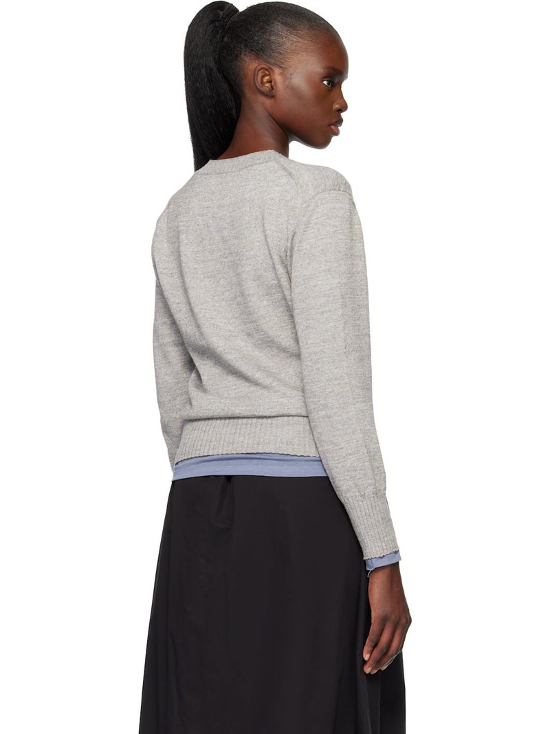 Gray Marine V-Neck Pullover Sweater 3