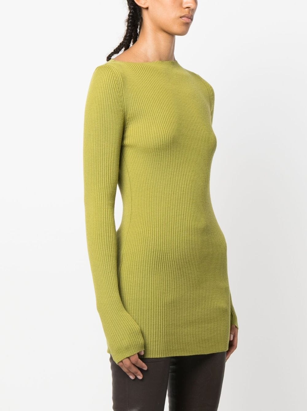 cut-out ribbed jumper - 4