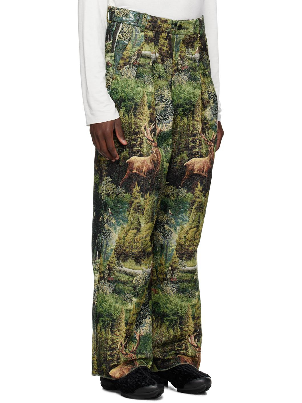 Green Ultrawidepleated Trousers - 2