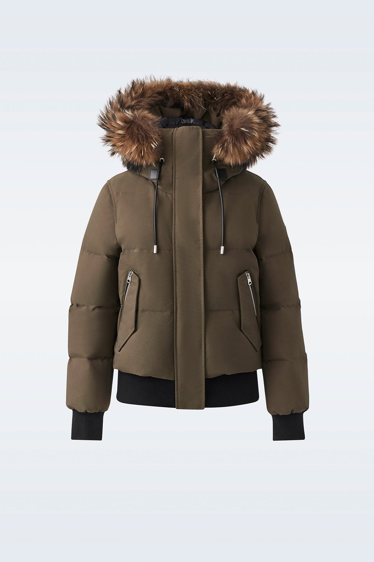 NEFI-F down jacket with removable fur trimmed hood - 1