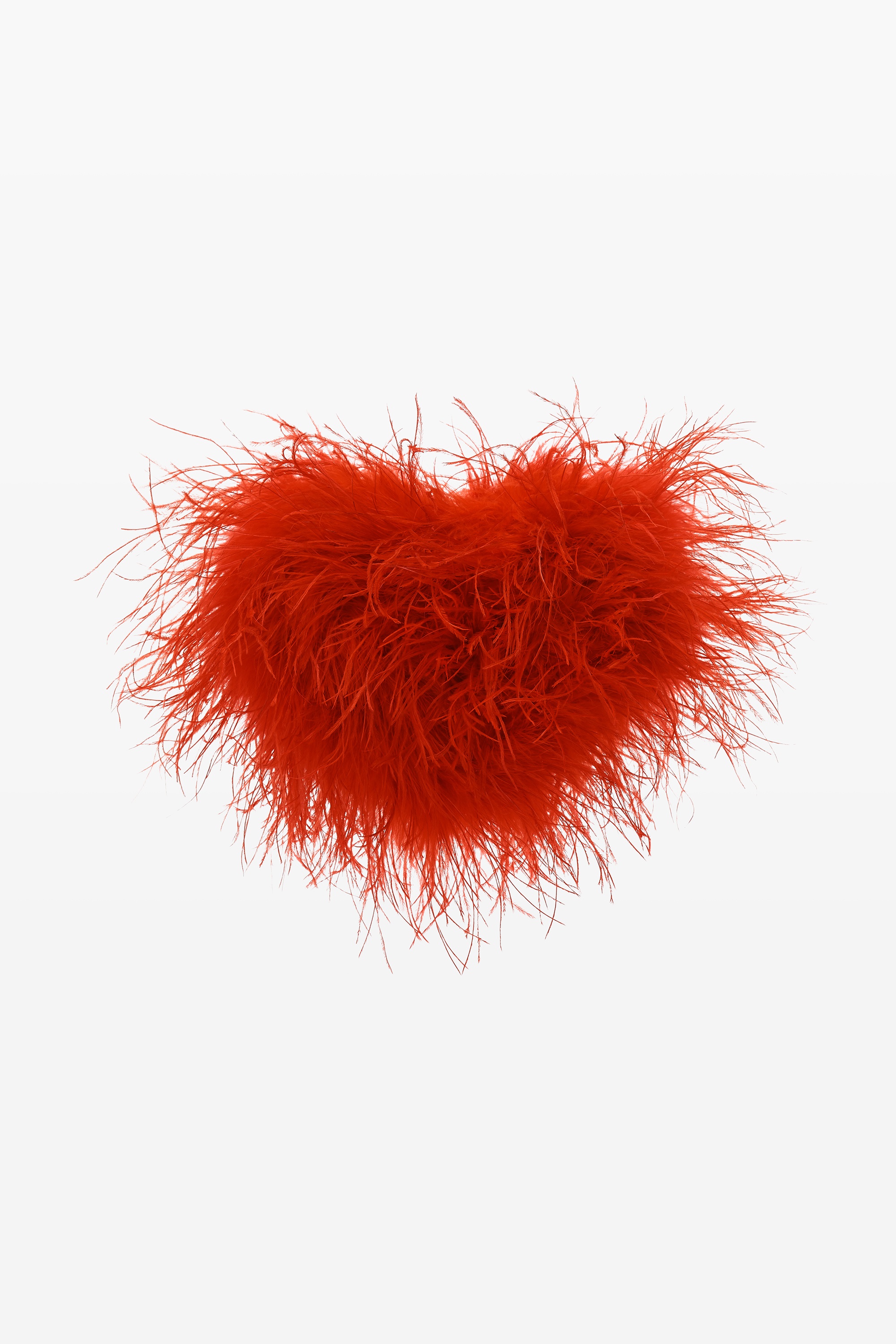 HEART PILLOW CLUTCH IN OSTRICH - 1