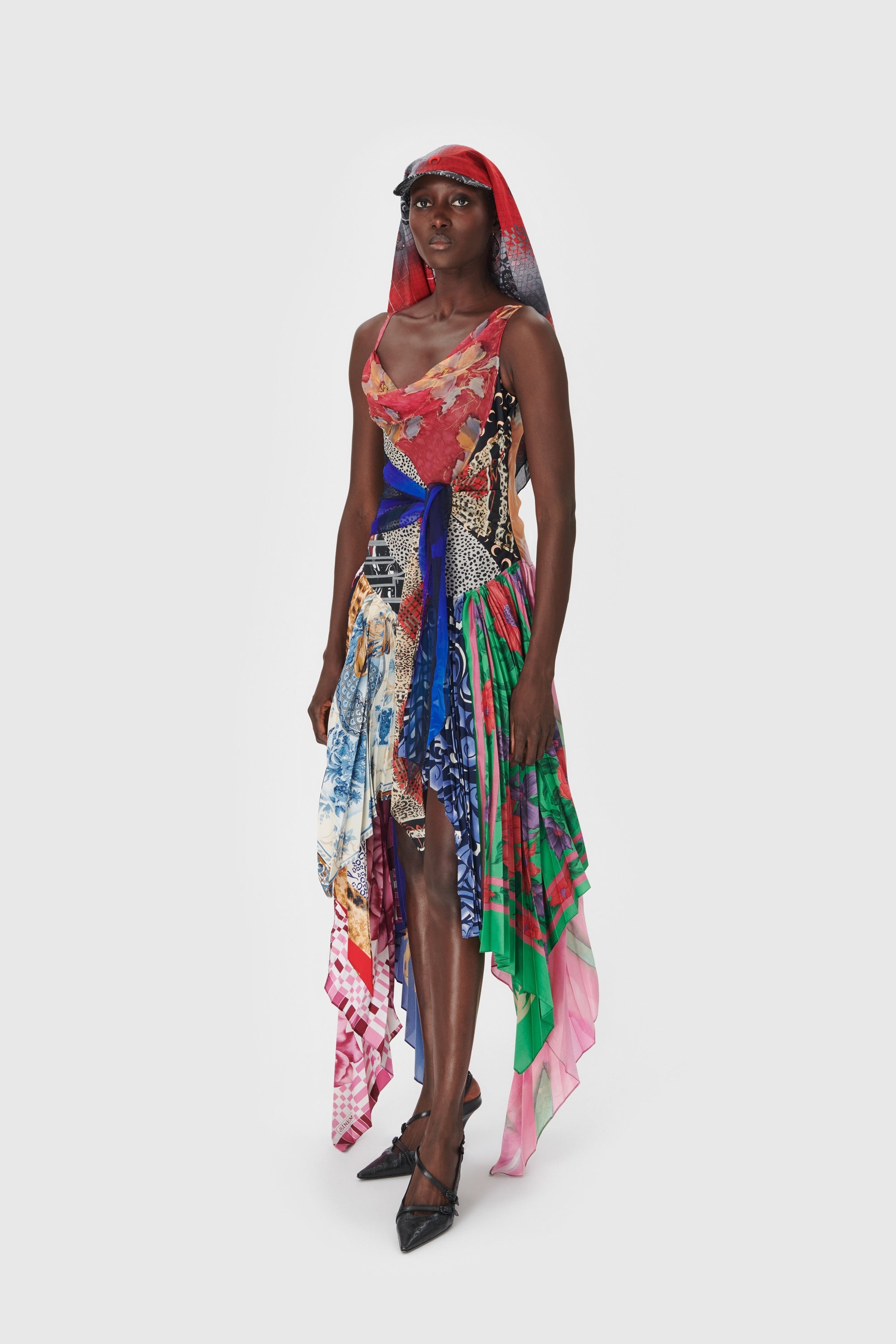 Regenerated Silk Scarves Strap Dress - 2