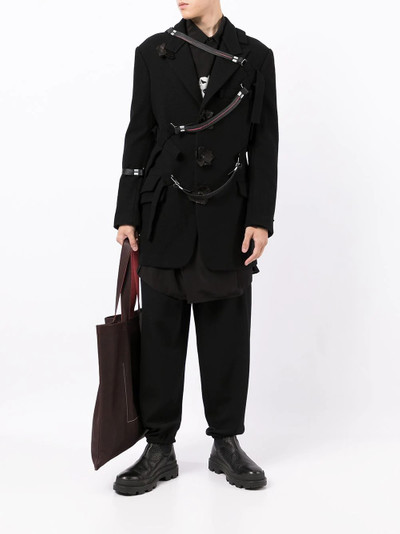 Yohji Yamamoto multi-way strap detail blazer outlook