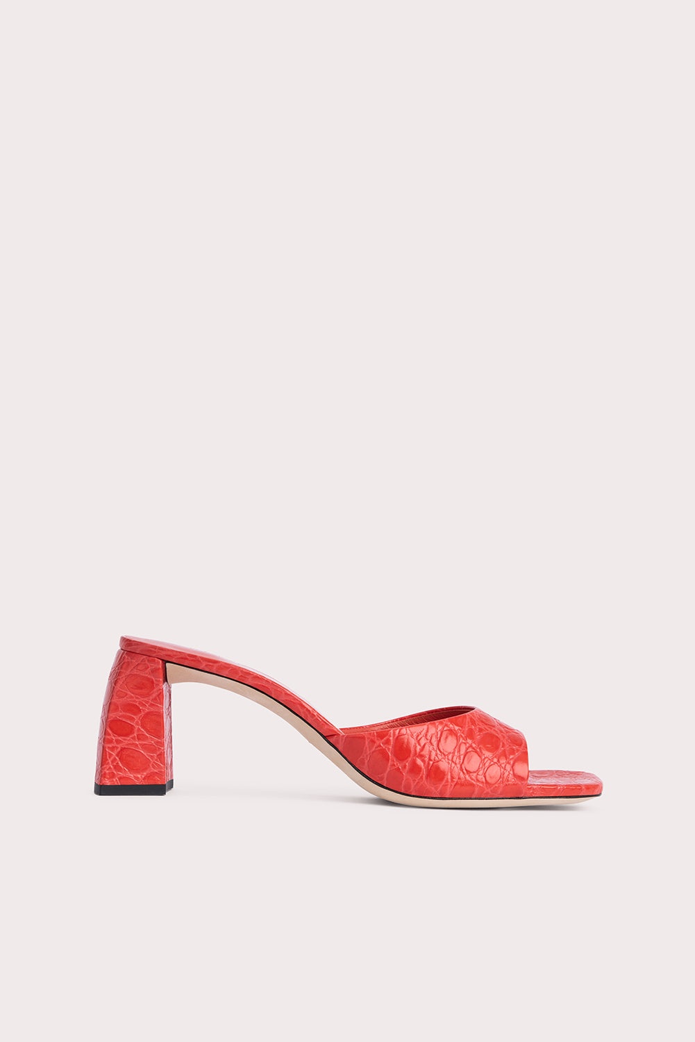 Romy Flame Circular Croco Embossed Leather - 1
