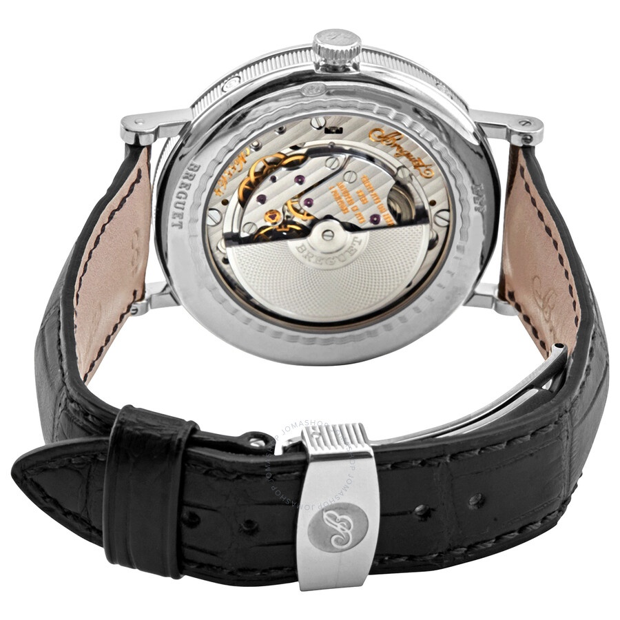 Breguet Classique Silver Dial 18kt White Gold Black Leather Men's Watch 7337BB1E9V6 - 3