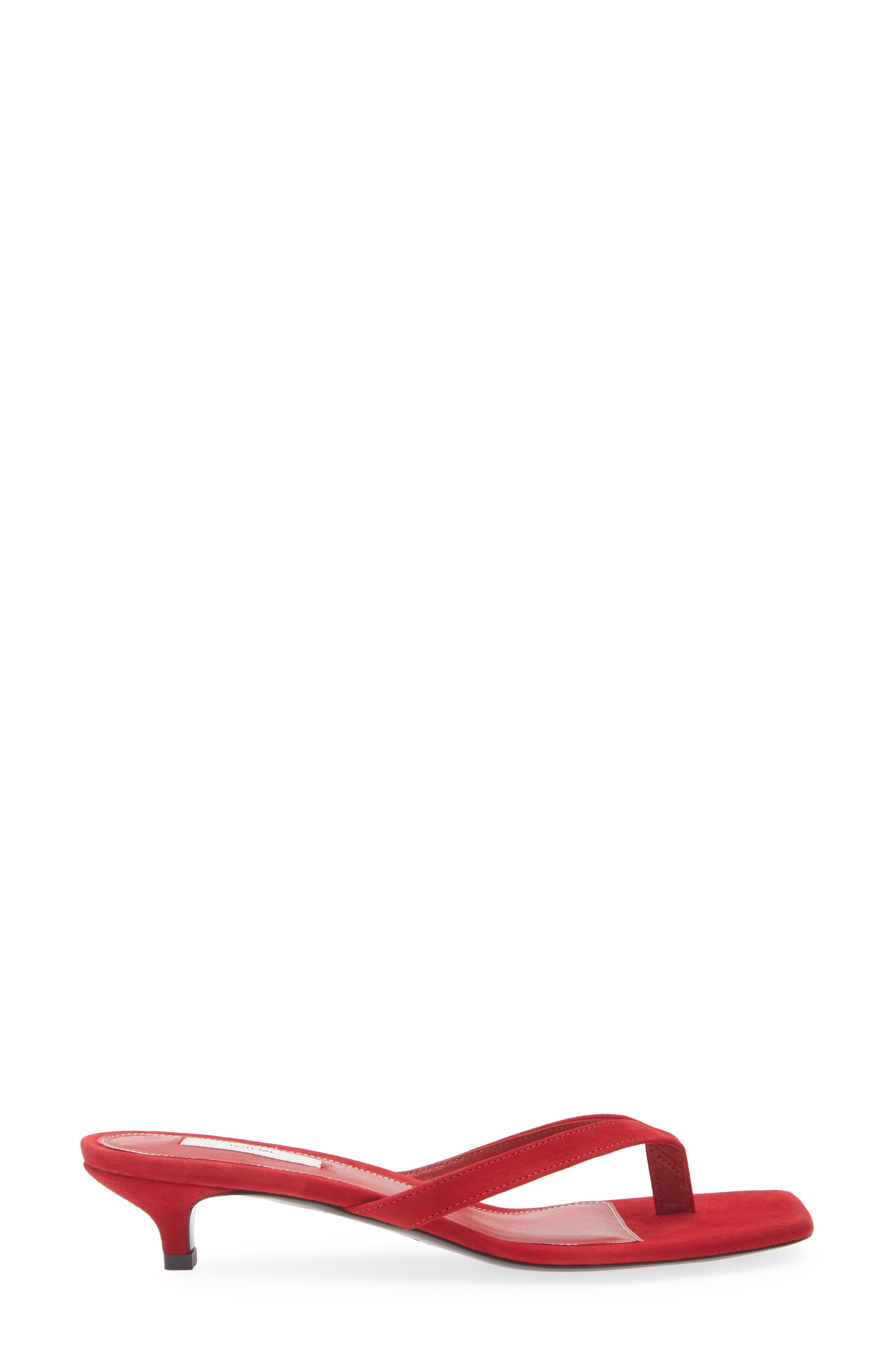 TOTEME Kitten Heel Flip Flop in Scarlet at Nordstrom - 3