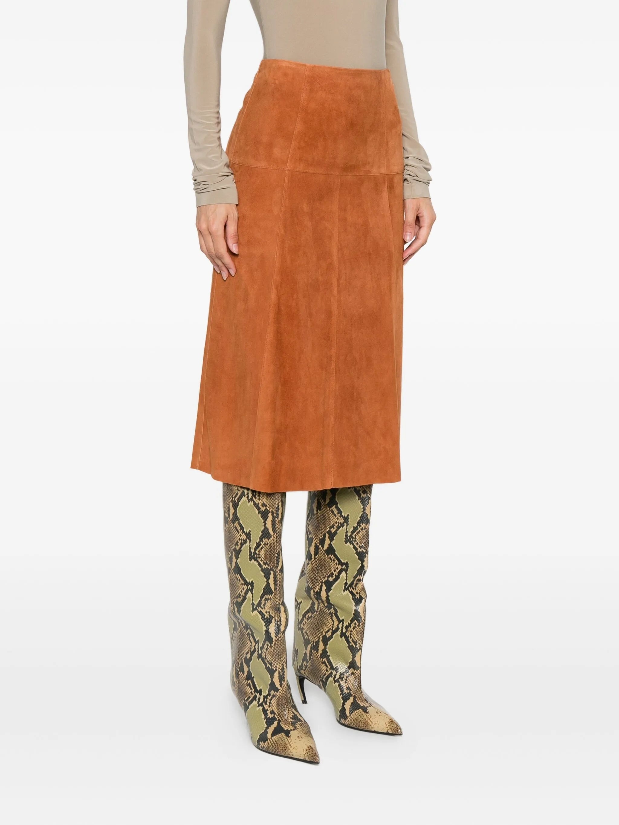 Isabel Marant Suede A-line Skirt - 4