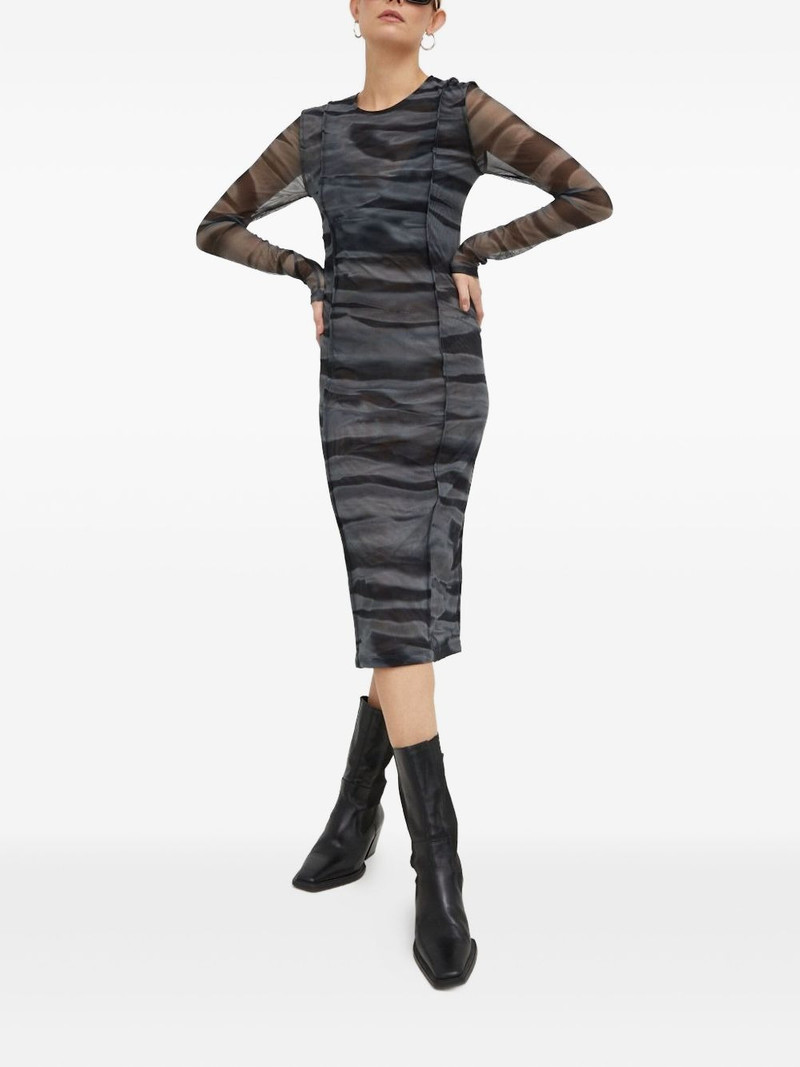 SAMSØE SAMSØE mesh-panelled midi dress outlook