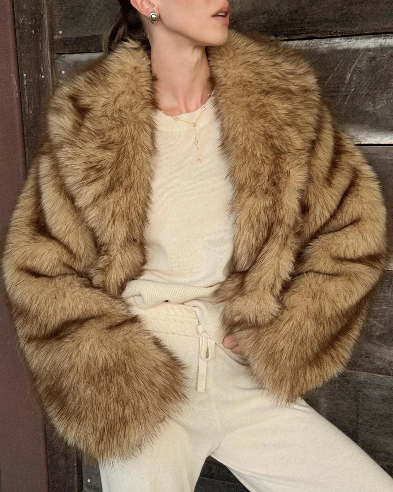 Lucianna Faux Fur Jacket - 1