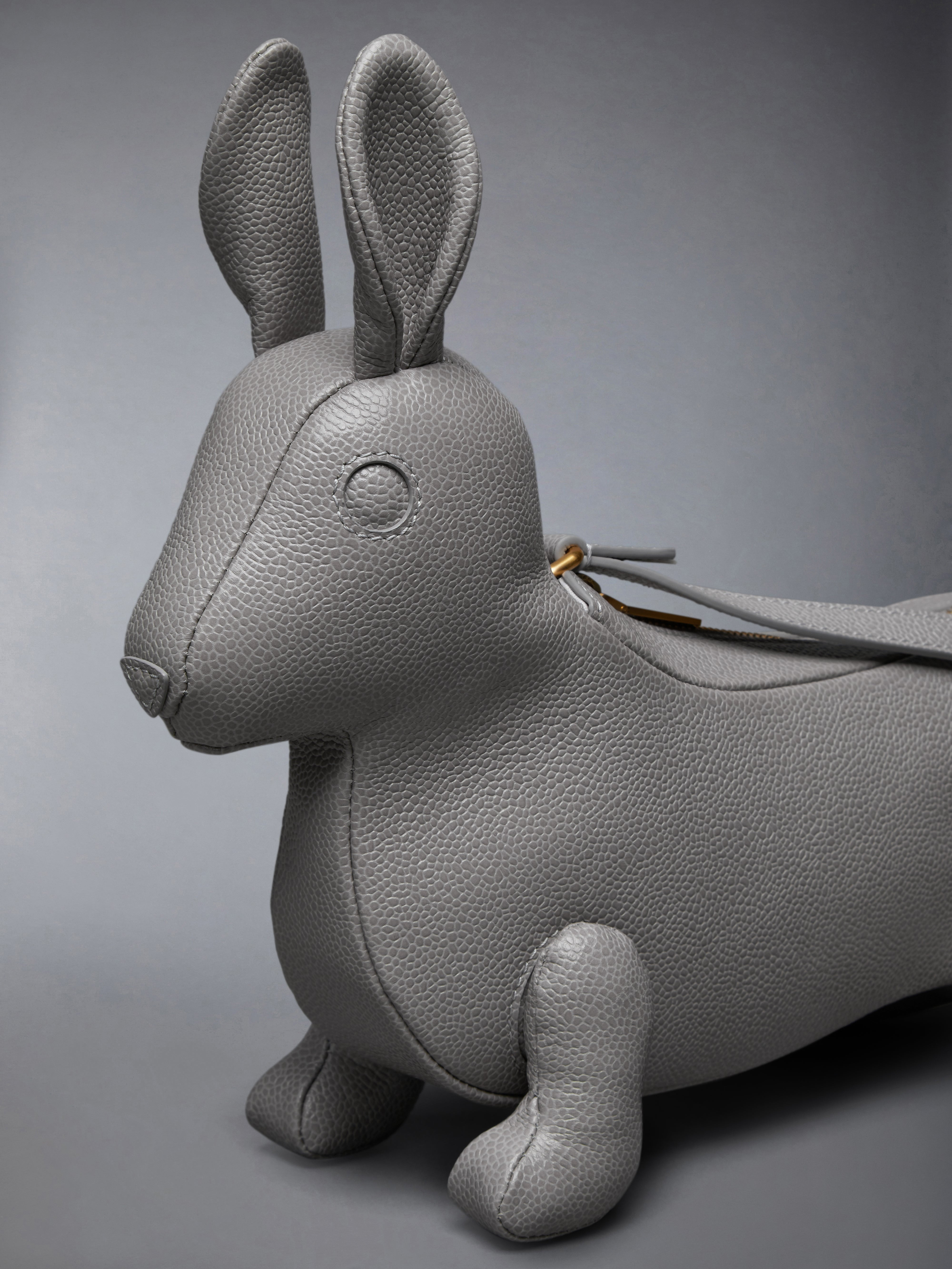 Pebble Grain Rabbit Baguette Bag - 6