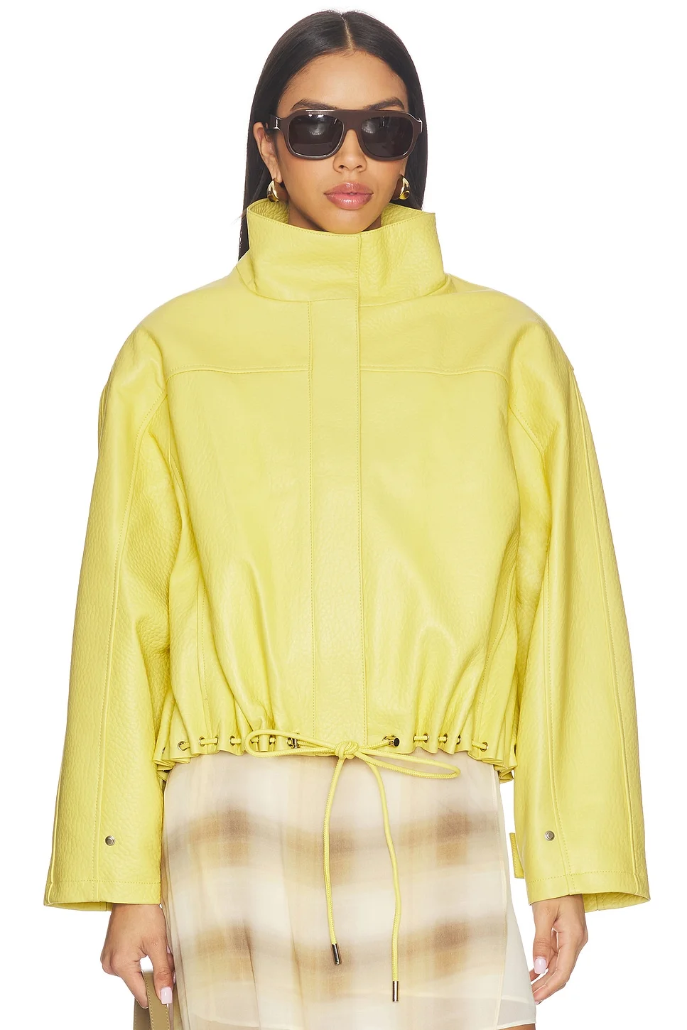 Leather Pebble Utility Jacket - 1