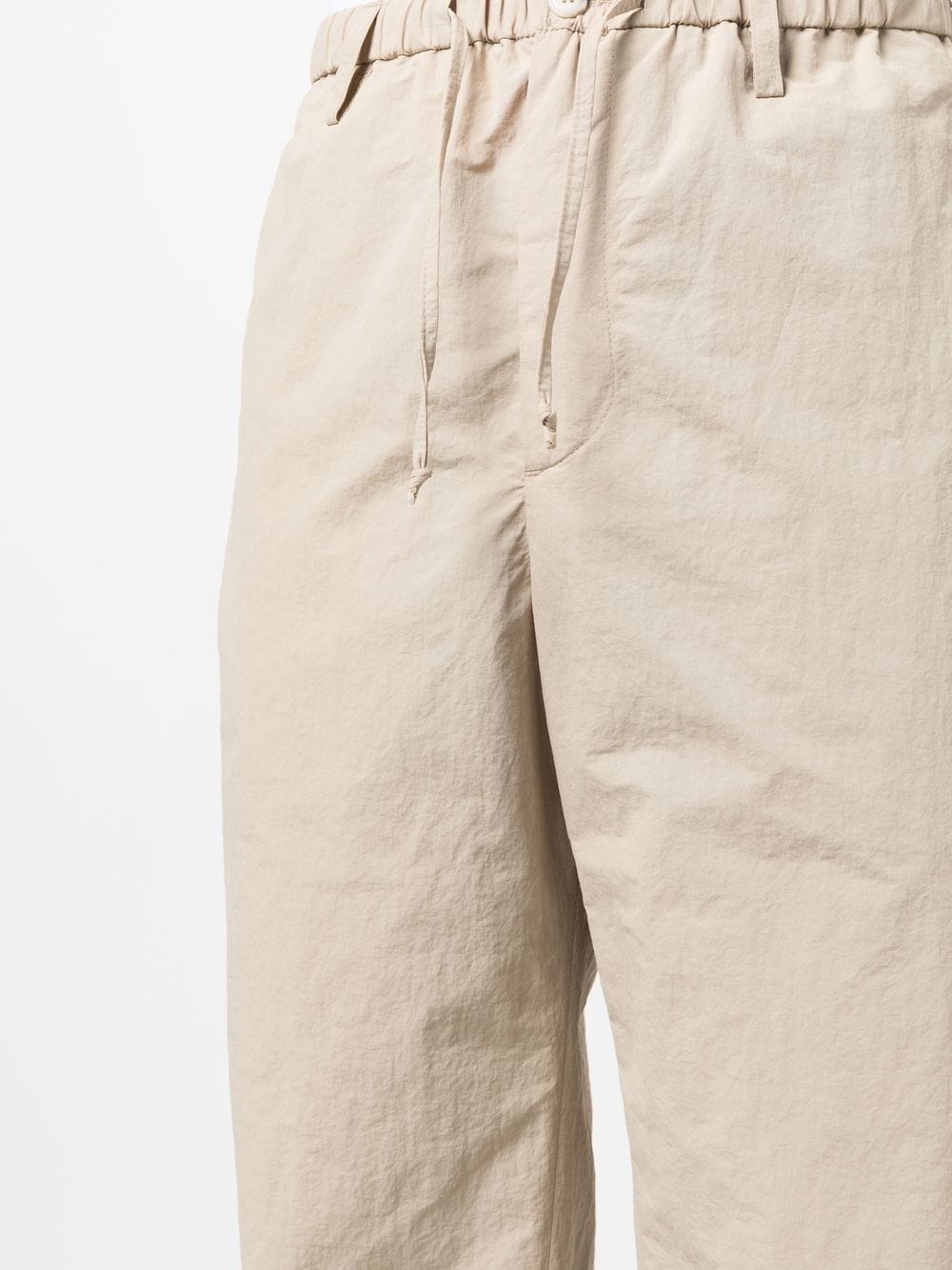 elasticated-waist straight-leg trousers - 5