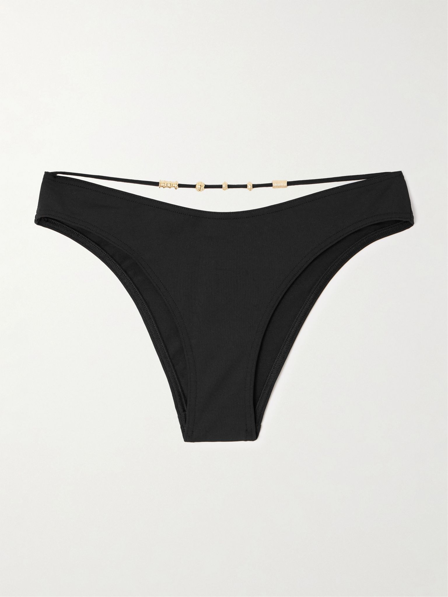 Trésor Lava cutout embellished bikini briefs Black - 1