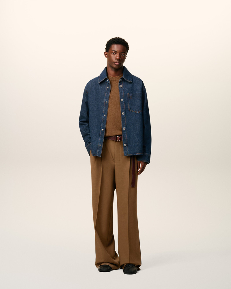 AMI Paris BLUE COTTON AMI DE COEUR OVERSHIRT outlook