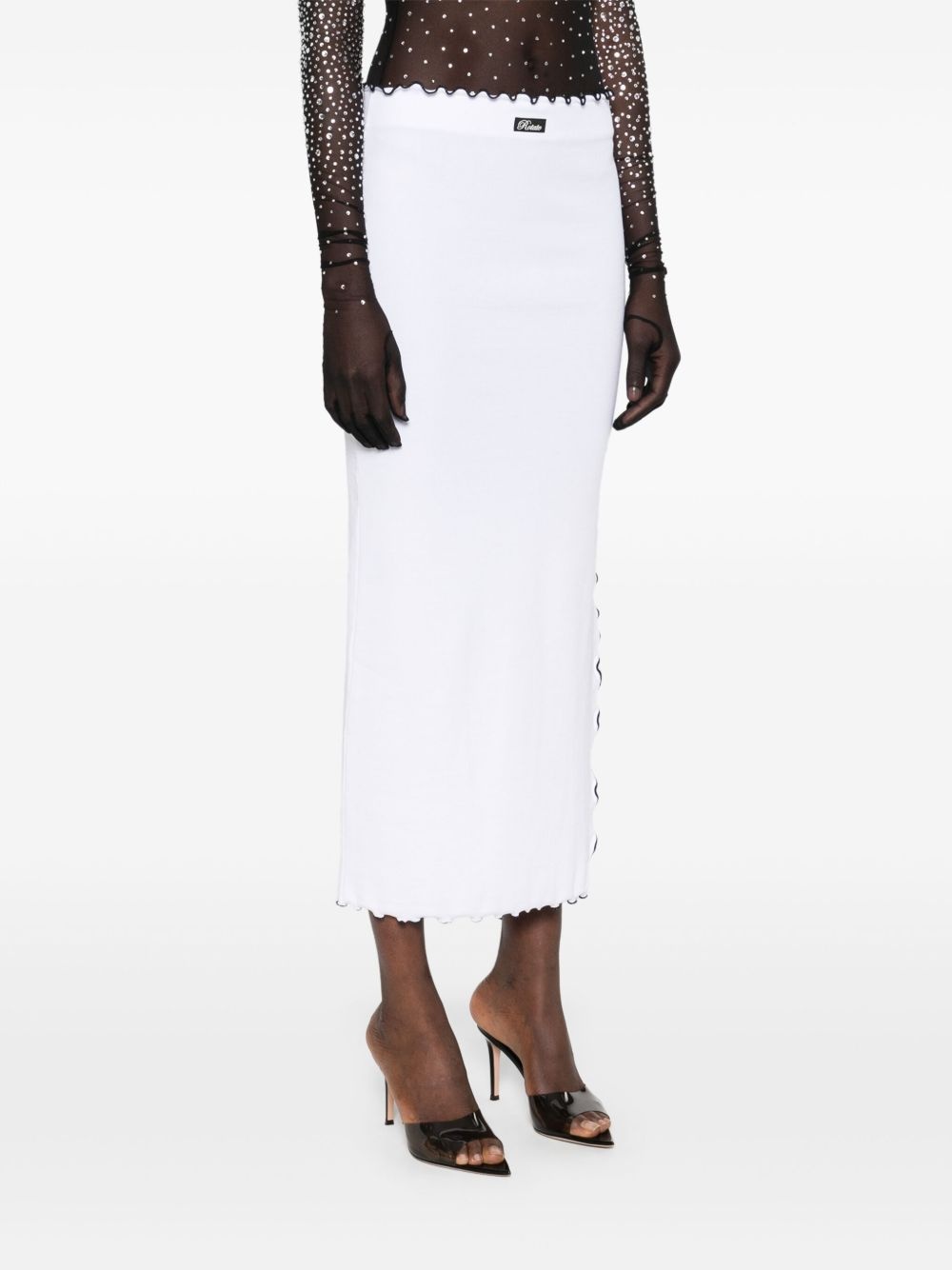 ribbed midi skirt - 3
