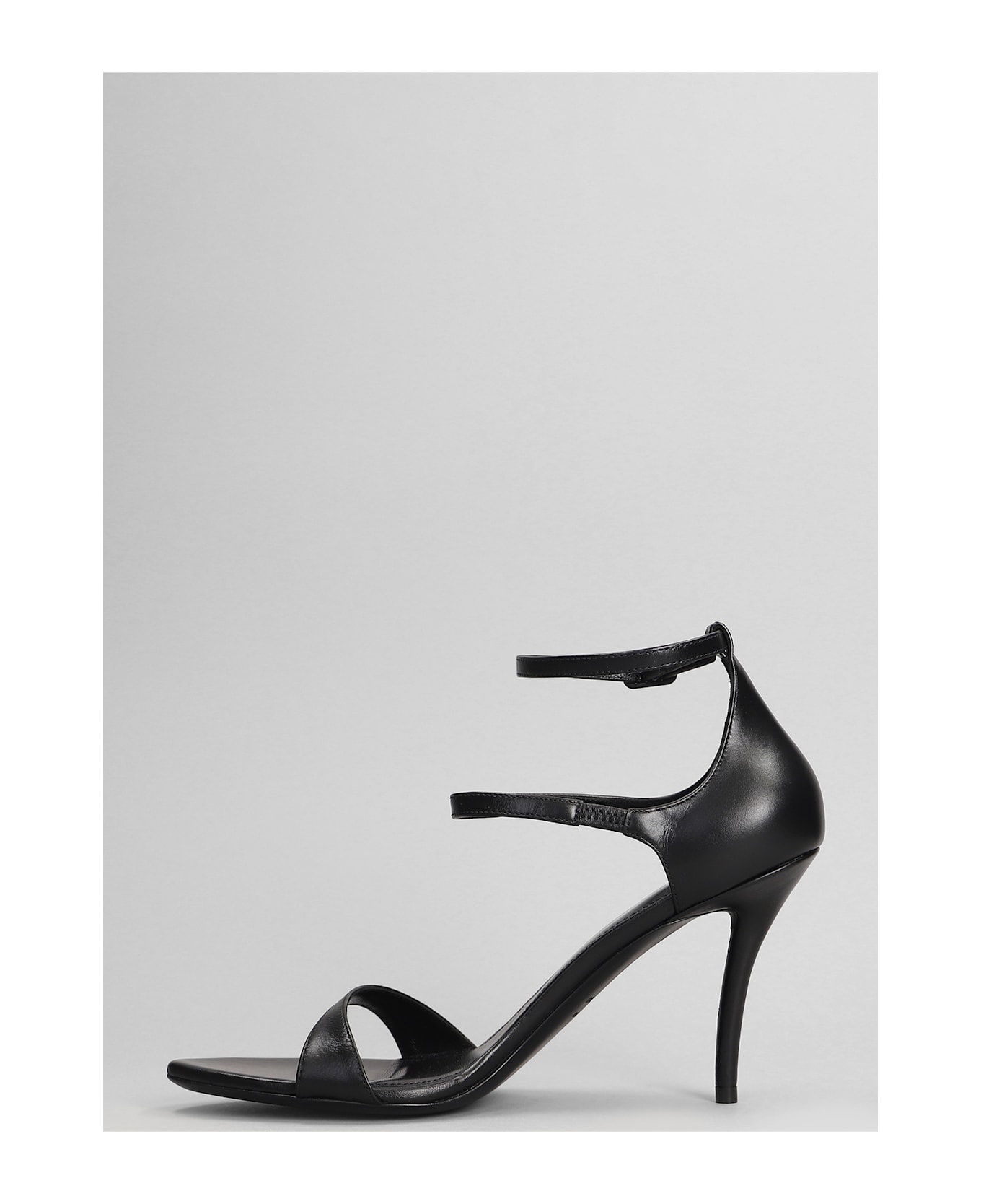 Honey Sandals In Black Leather - 3