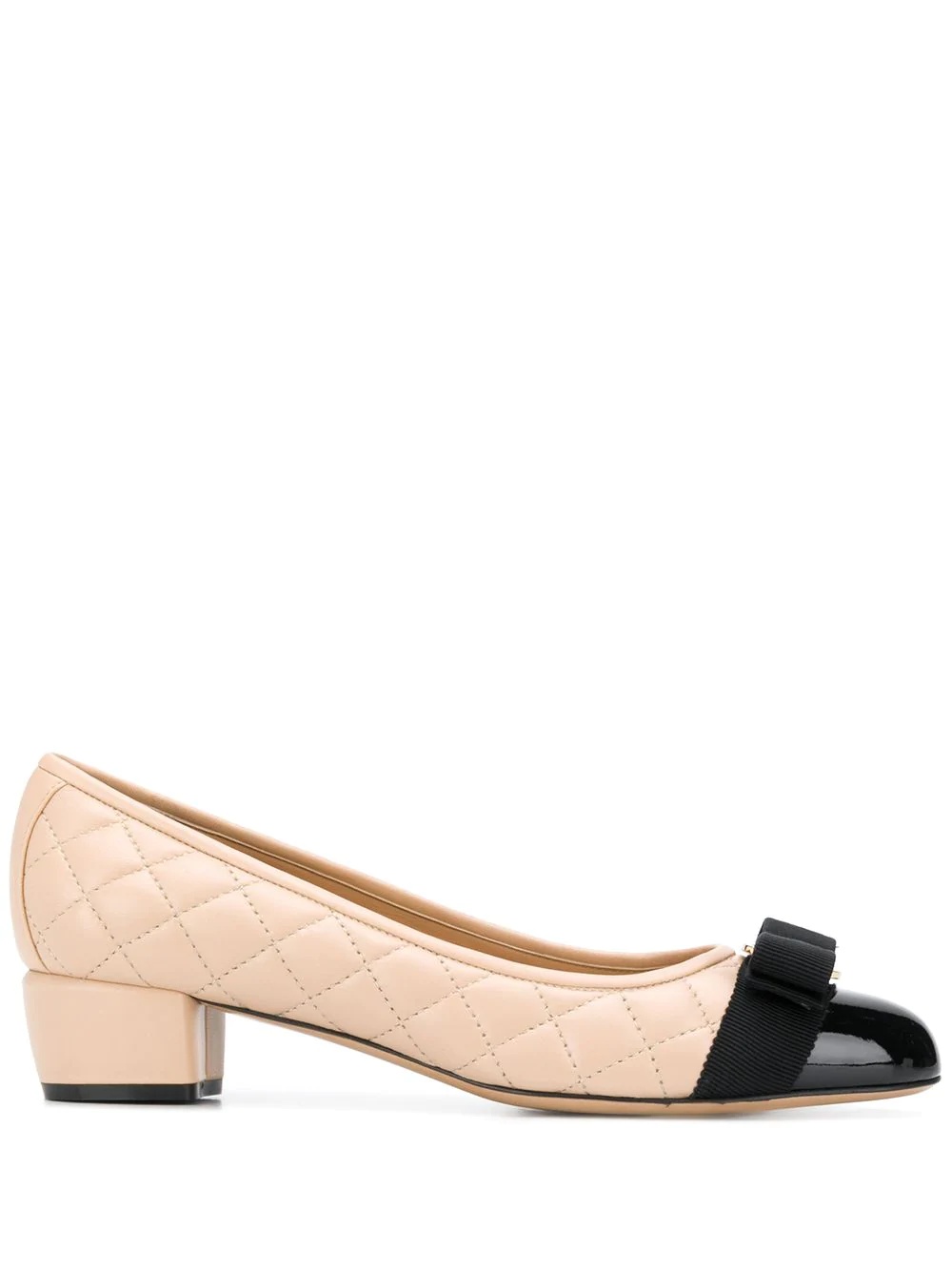 quilted two-tone pumps - 1