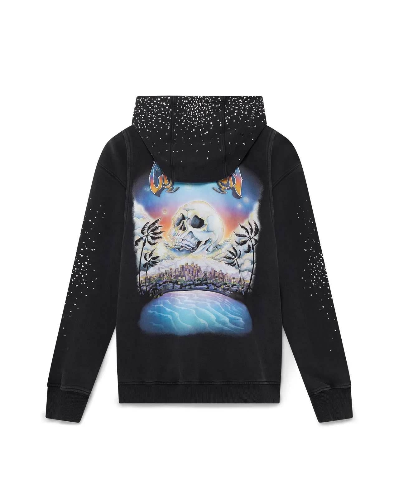 La Prémonition Crystal Embellished Zip Hooded Sweatshirt | Casablanca Paris - 1