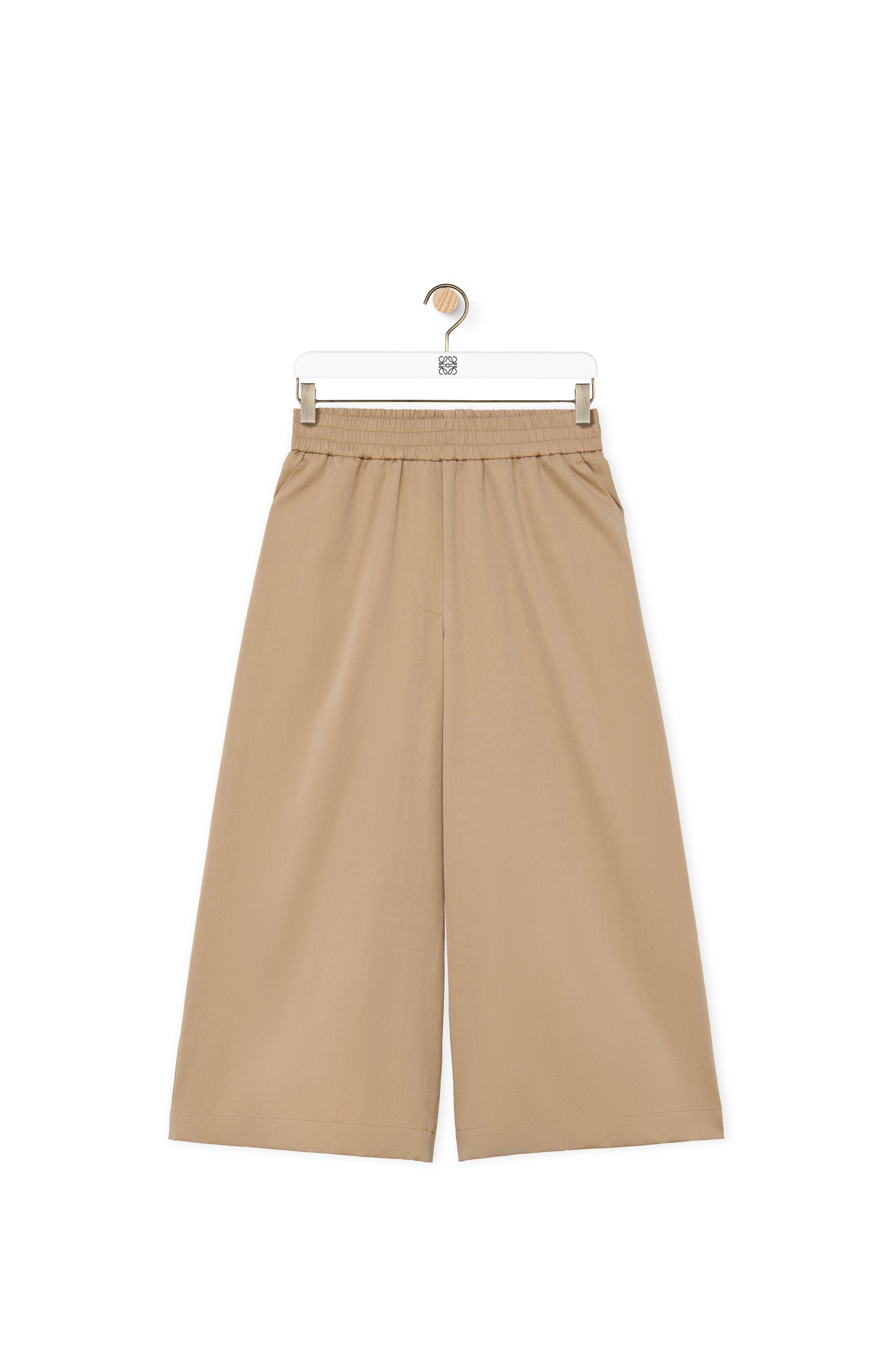 Cropped trousers in cotton and silk - 1