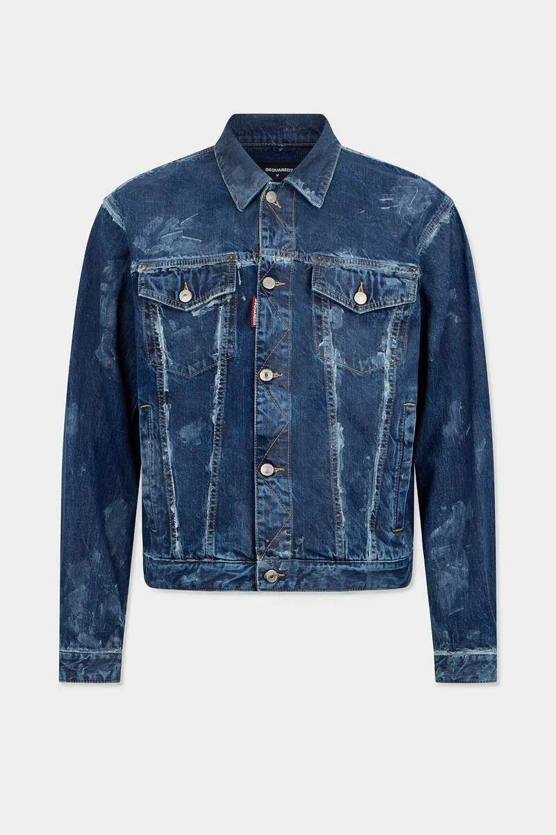 DARK FROSTED OVERSIZED JEAN JACKET - 1