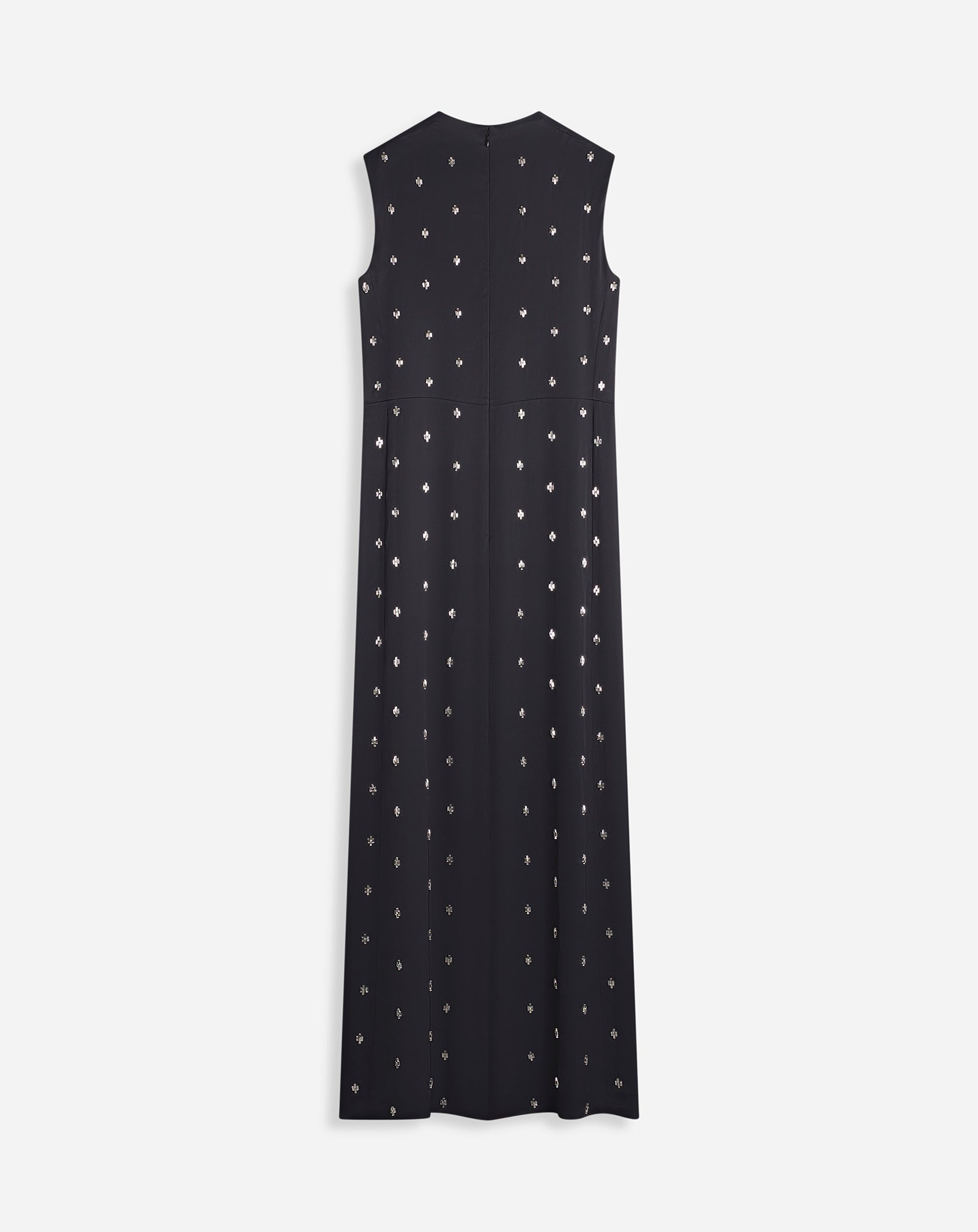 SLEEVELESS V NECK WRAP DRESS IN SATIN - 2