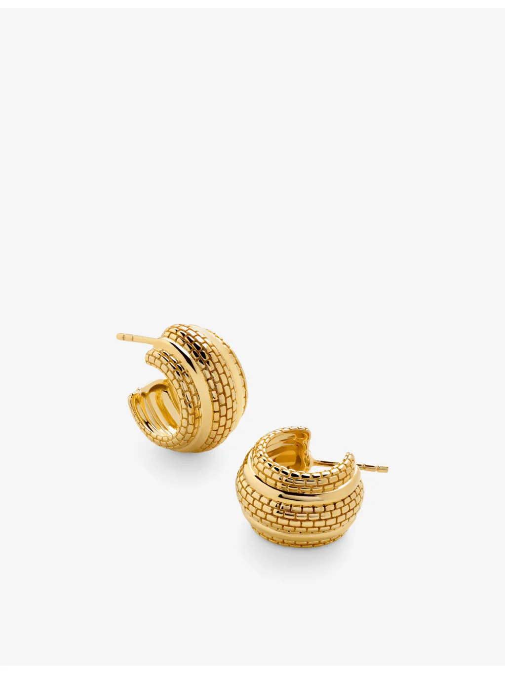 Heirloom small 18ct yellow gold-plated vermeil sterling-silver earrings - 1