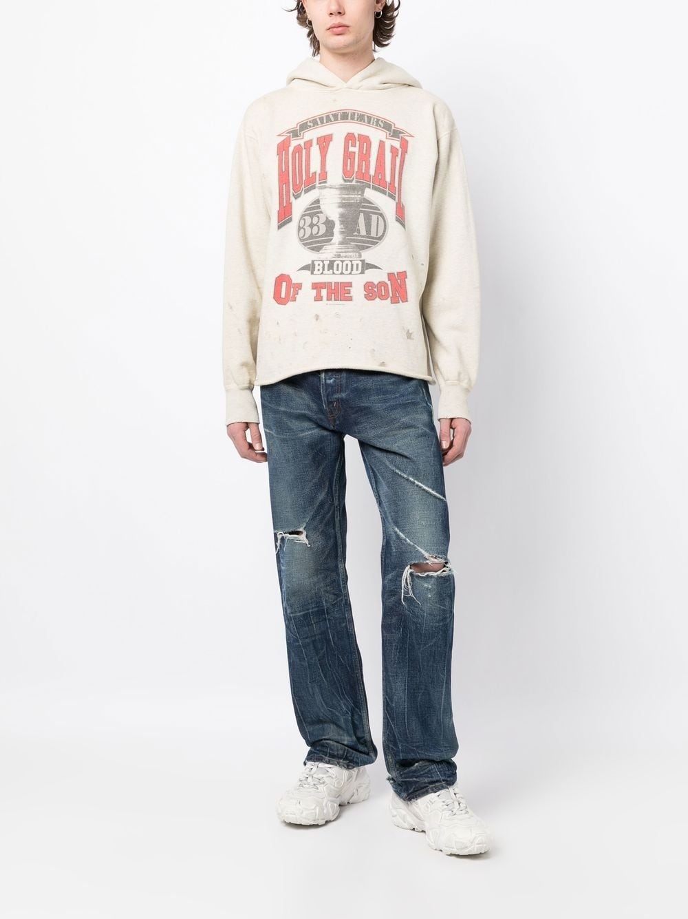 COTTON GRAPHIC PRINT HOODIE - 5